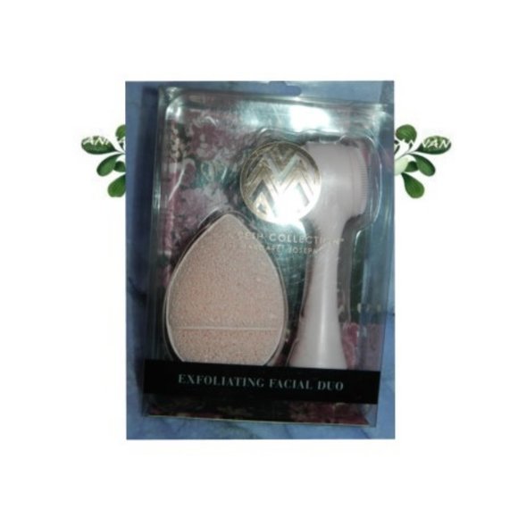 Exfloliation Spa Facial Duo Brush & Duo Mitt by Macbeth Collection Pink New - Picture 2 of 9